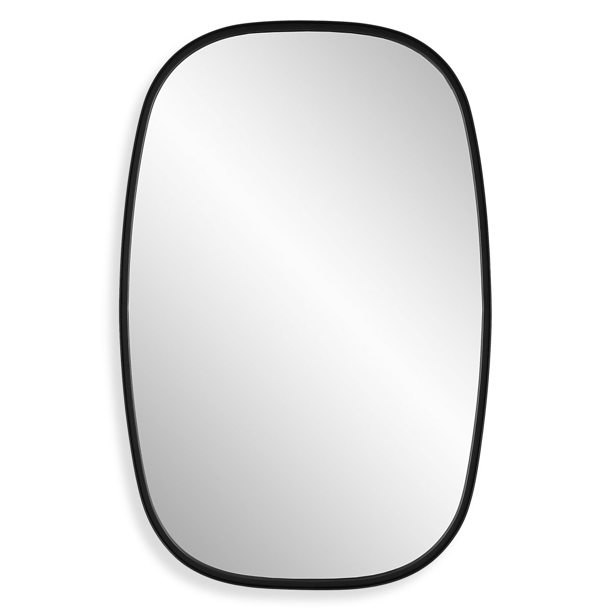 Satin Black Radius Corner Mirror - Uttermost - Other Mirrors by Modest Hut