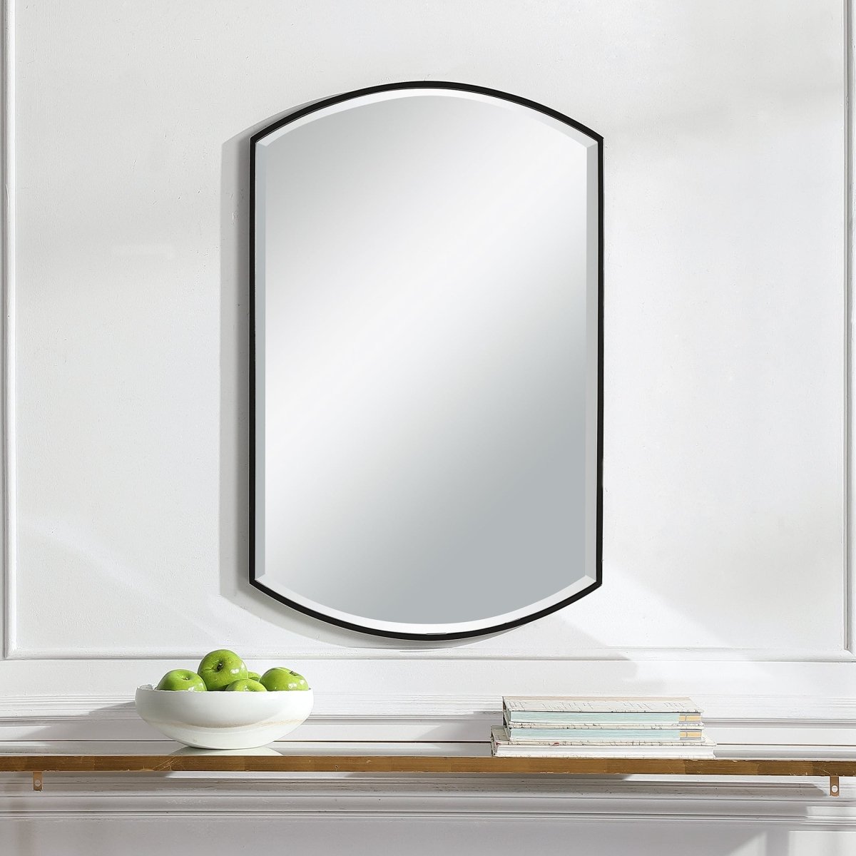 Shield Shaped Iron Mirror - Uttermost - Other Mirrors by Modest Hut