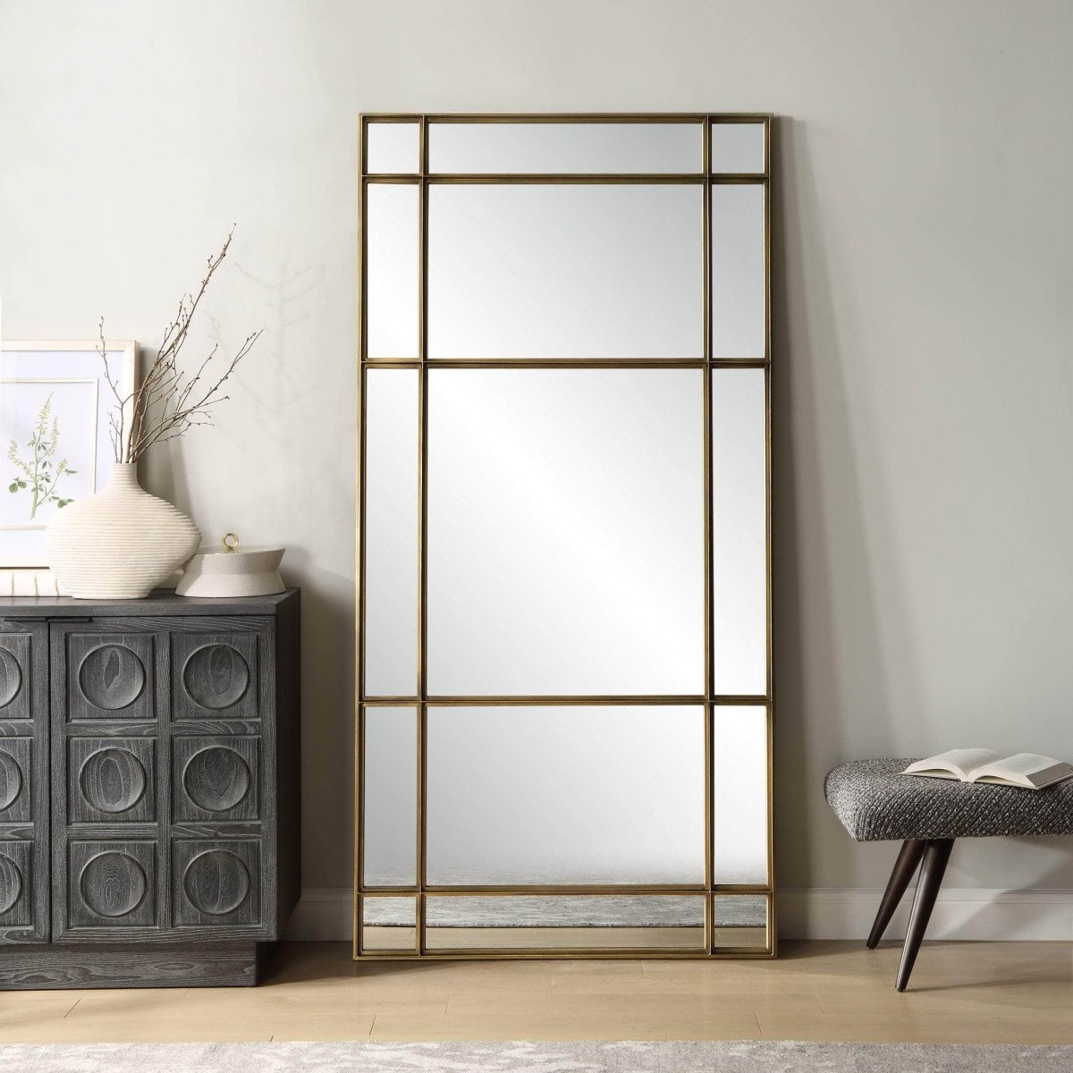 Spurgeon Gold Window Mirror - Uttermost - Other Mirrors by Modest Hut