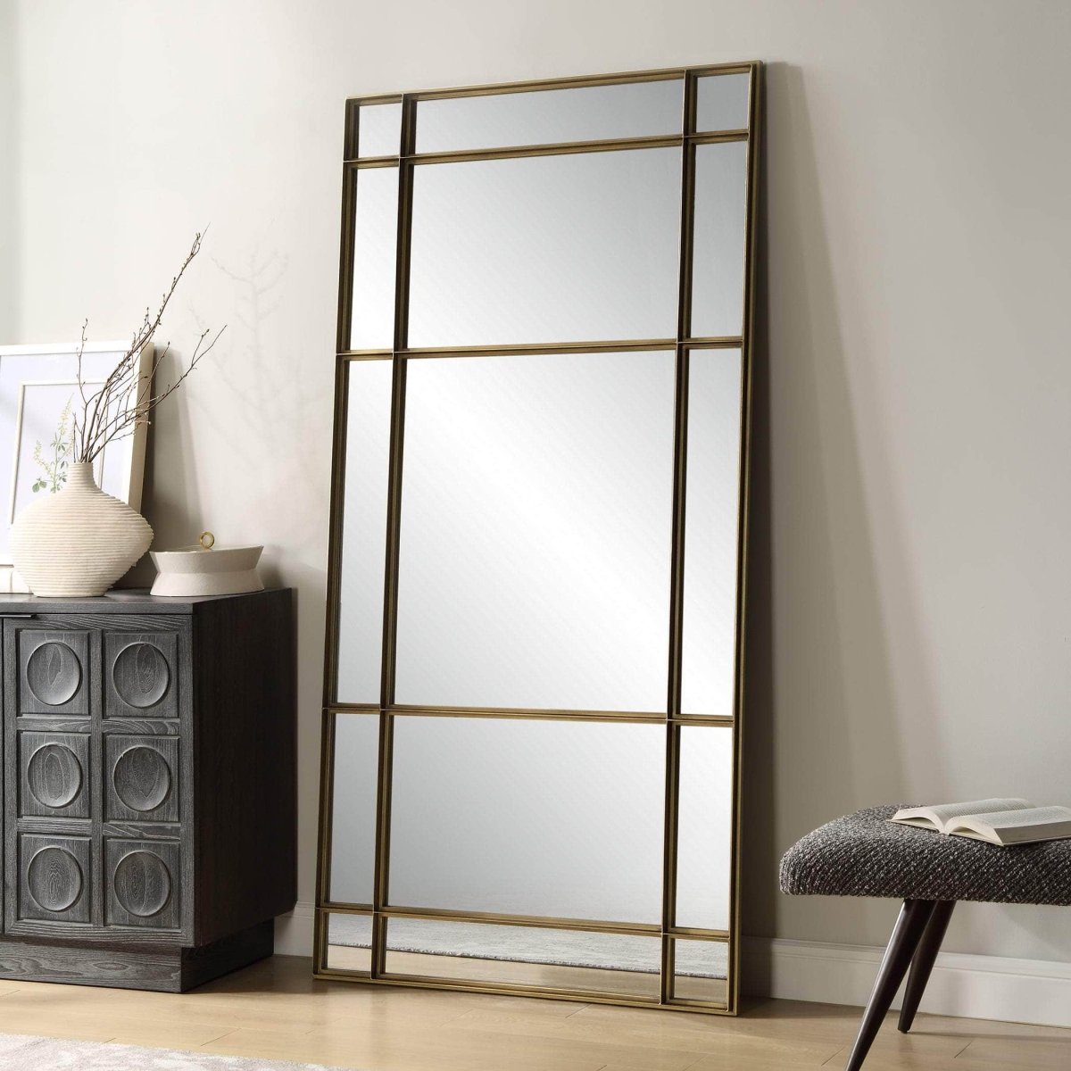 Spurgeon Gold Window Mirror - Uttermost - Other Mirrors by Modest Hut