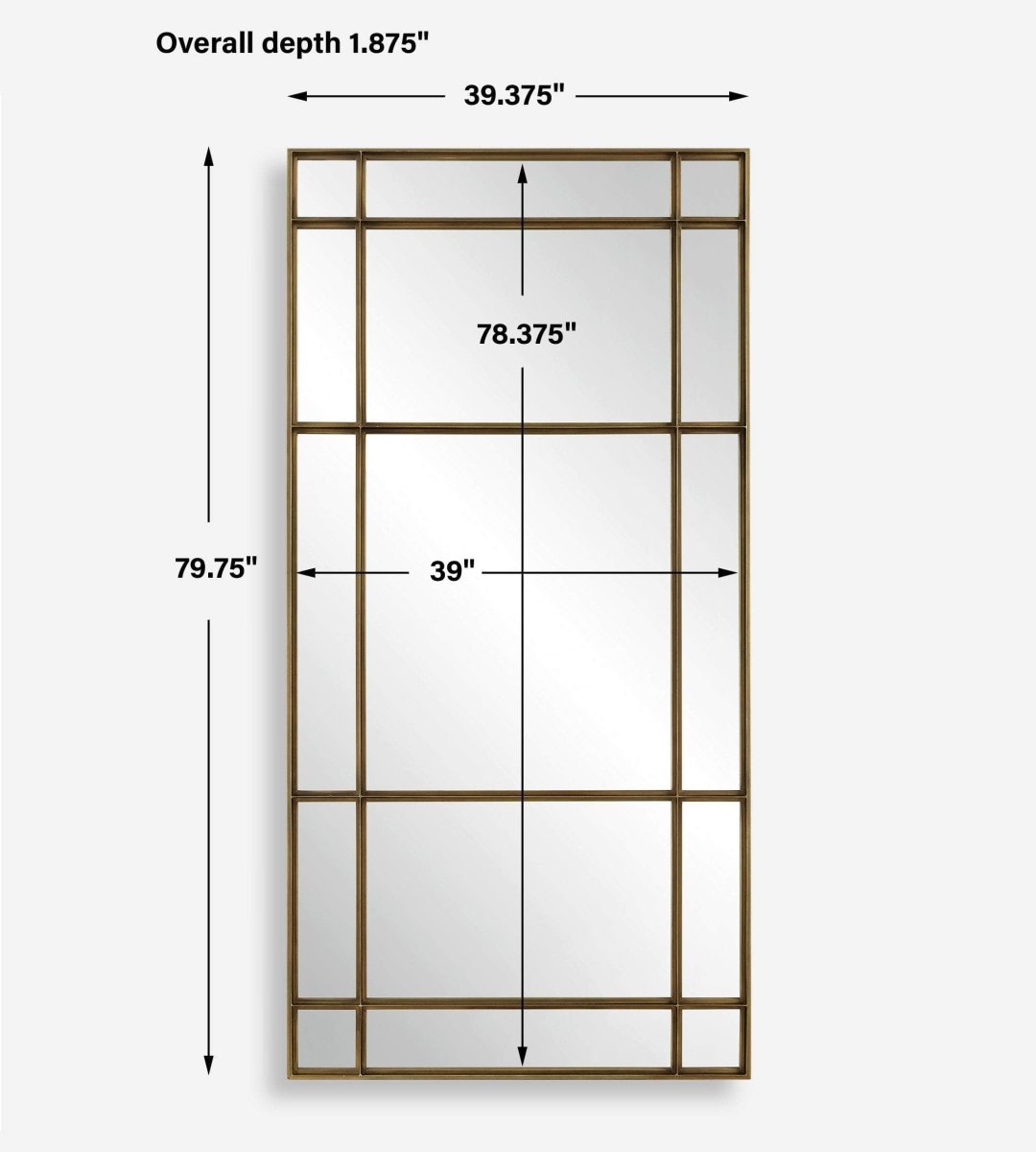 Spurgeon Gold Window Mirror - Uttermost - Other Mirrors by Modest Hut