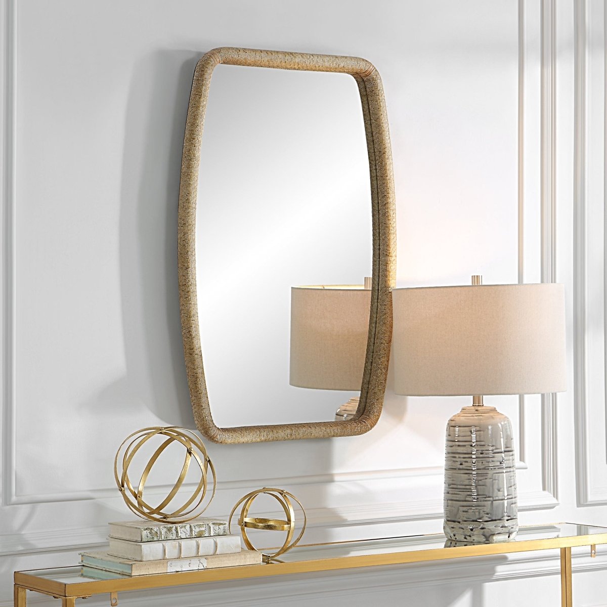 Tiki Rattan Mirror - Uttermost - Other Mirrors by Modest Hut