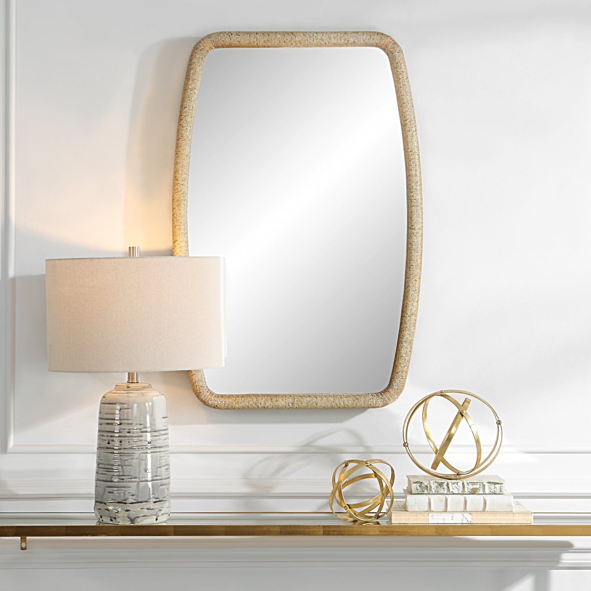 Tiki Rattan Mirror - Uttermost - Other Mirrors by Modest Hut