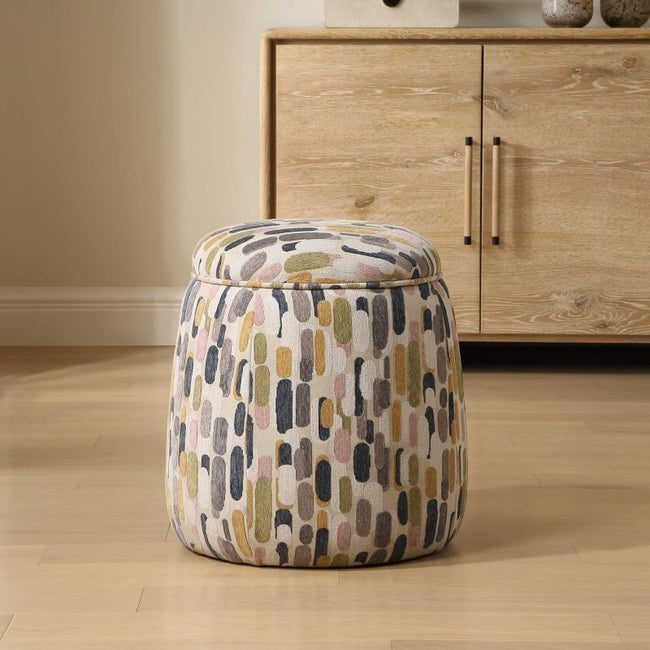 Arem Upholstered Multi-Color Ottoman - Ottomans