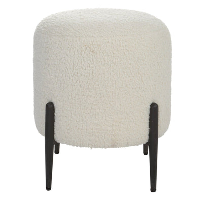 Arles White Shearling Ottoman - Uttermost - Ottomans by Modest Hut