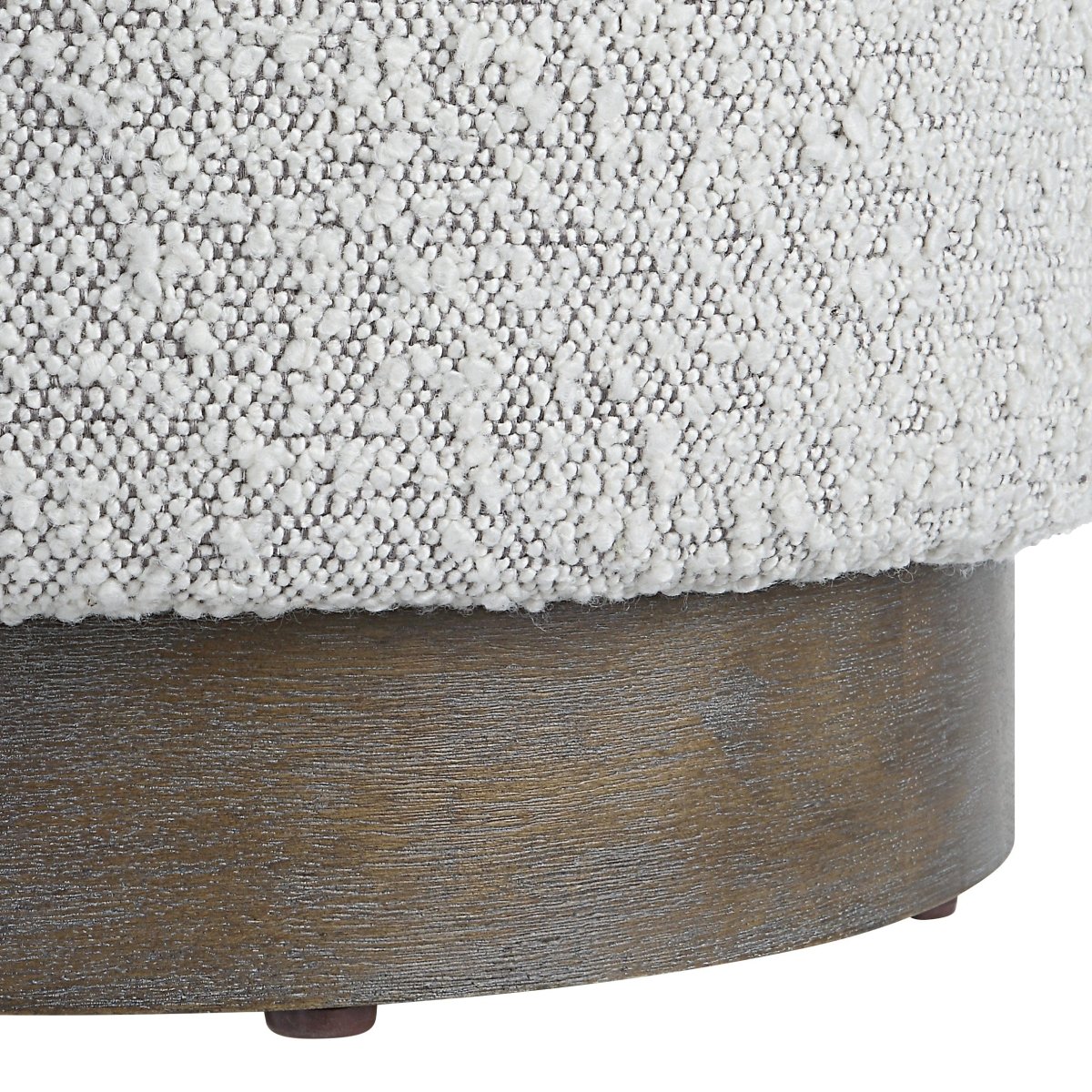 Avila Light Gray Ottoman - Uttermost - Ottomans by Modest Hut