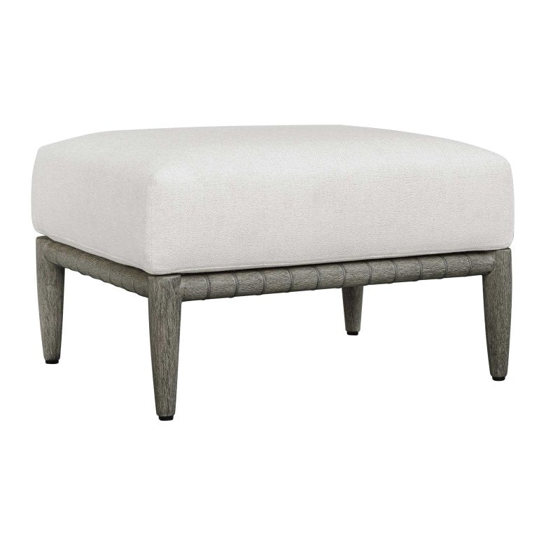 Borneo White Cushion Outdoor Ottoman - Ottomans