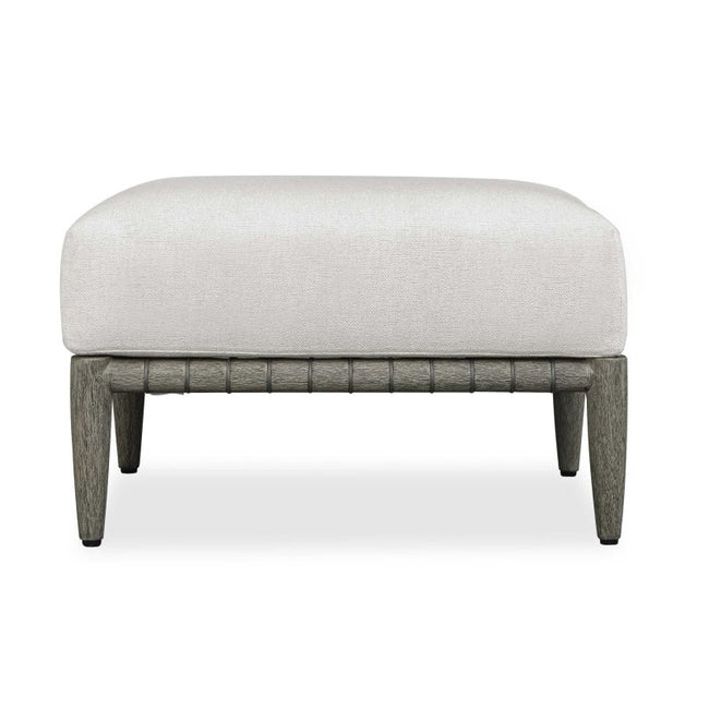 Borneo White Cushion Outdoor Ottoman - Ottomans
