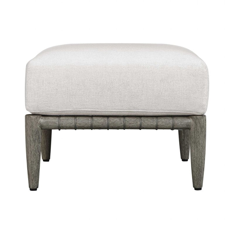 Borneo White Cushion Outdoor Ottoman - Ottomans