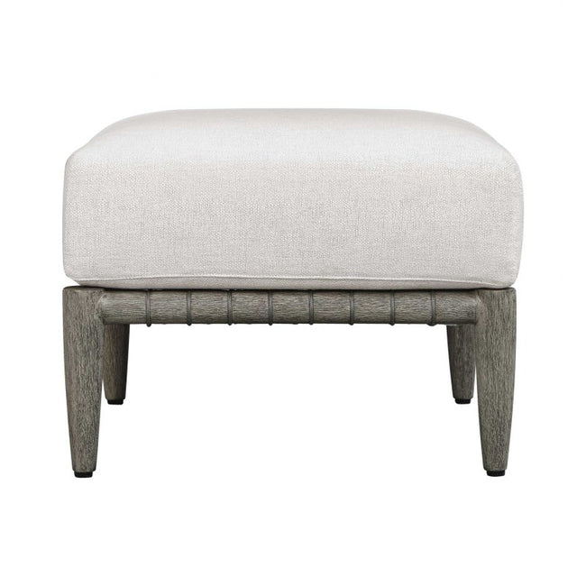 Borneo White Cushion Outdoor Ottoman - Ottomans