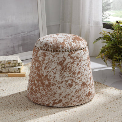 Gumdrop Cow Hide Ottoman - Uttermost - Ottomans by Modest Hut