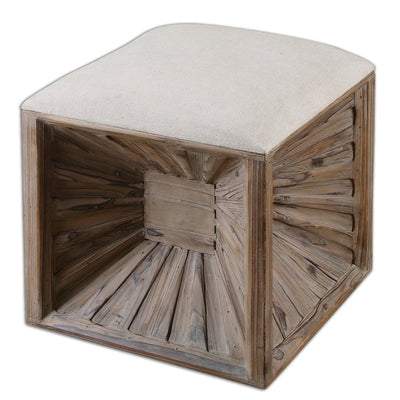 Jia Wooden Ottoman - Uttermost - Ottomans by Modest Hut