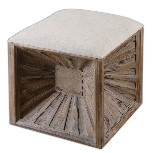 Jia Wooden Ottoman - Uttermost - Ottomans by Modest Hut