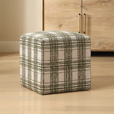 Joie Ireland Plaid Ottoman - Ottomans