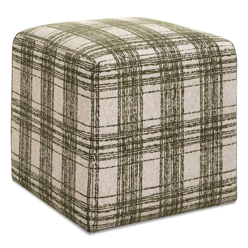 Joie Ireland Plaid Ottoman - Ottomans