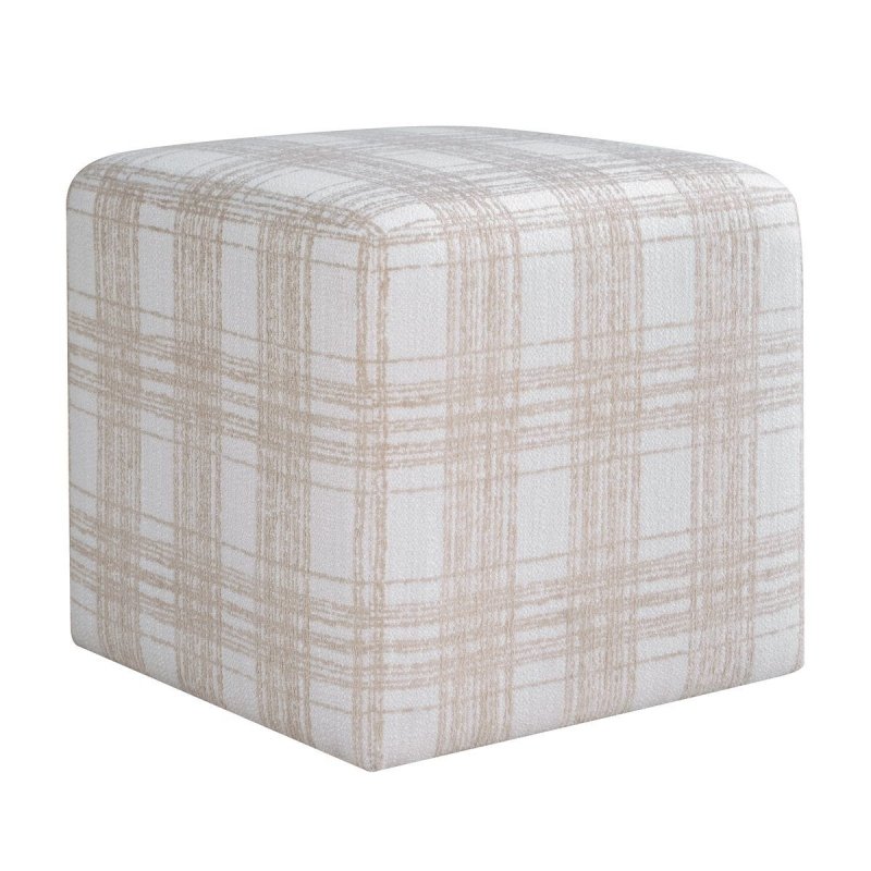 Joie Porcelain Plaid Ottoman by Uttermost