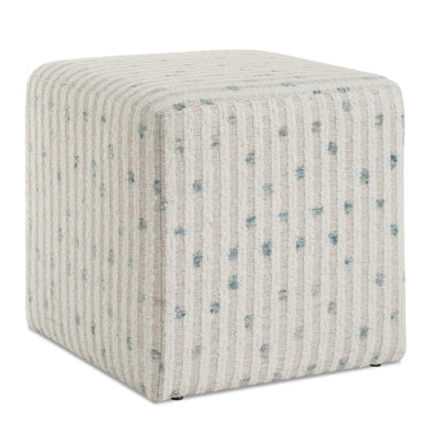 Joie White Chenille Ottoman - Uttermost - Ottomans by Modest Hut