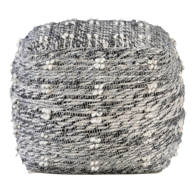 Narol Gray Pouf - Uttermost - Ottomans by Modest Hut