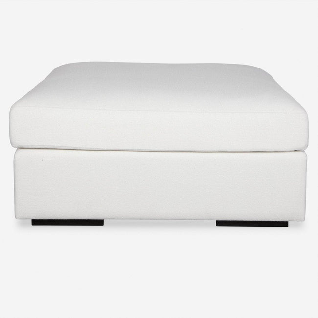 Refuge Arctic White Sofa Ottoman - Uttermost - Ottomans by Modest Hut