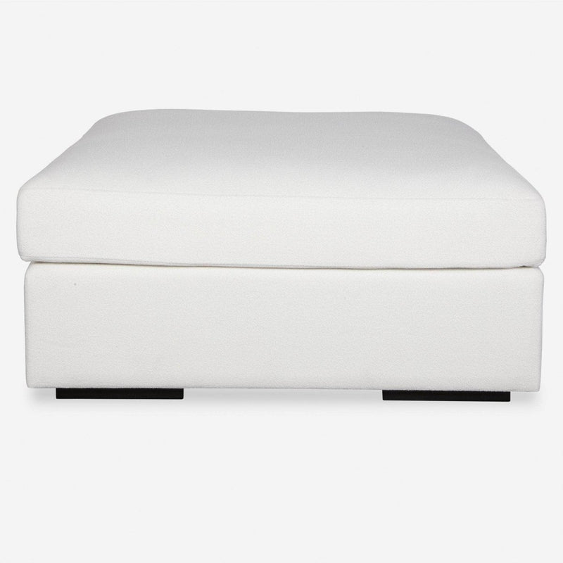Refuge Arctic White Sofa Ottoman - Uttermost - Ottomans by Modest Hut