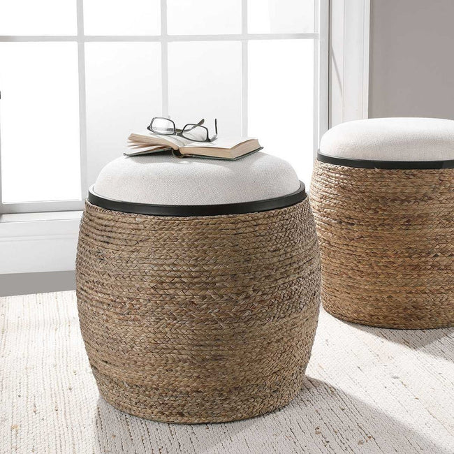 Small Round Island Ottoman - Uttermost - Ottomans by Modest Hut