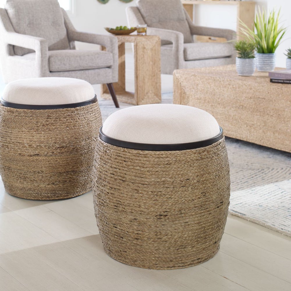 Small Round Island Ottoman - Uttermost - Ottomans by Modest Hut