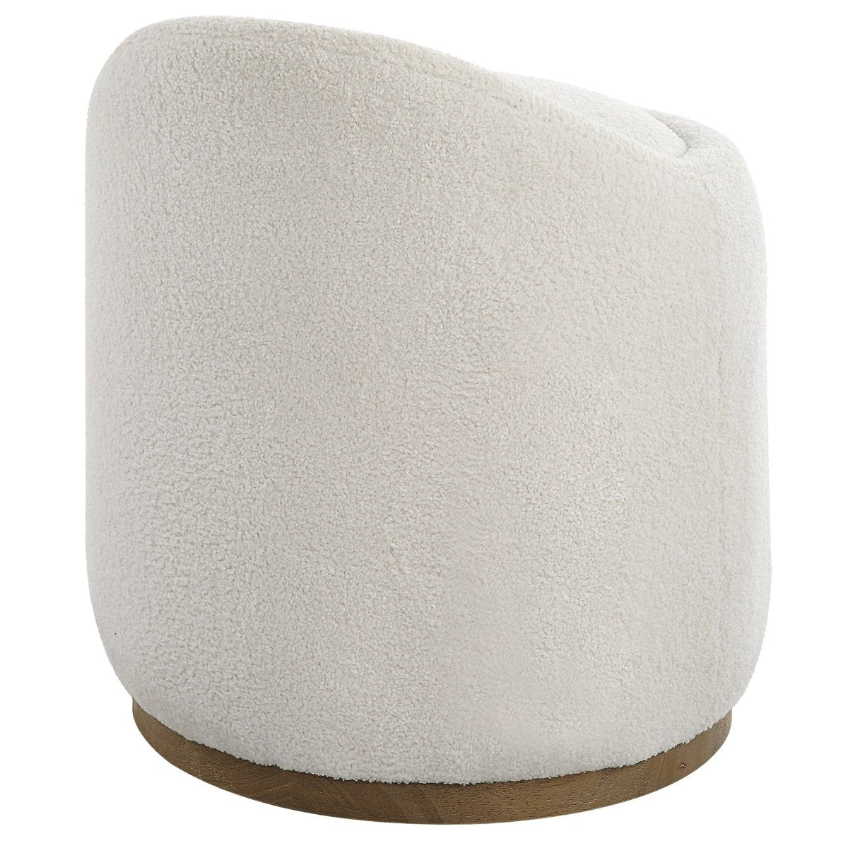 Swirl Swivel Sheepskin Ottoman - Uttermost - Ottomans by Modest Hut