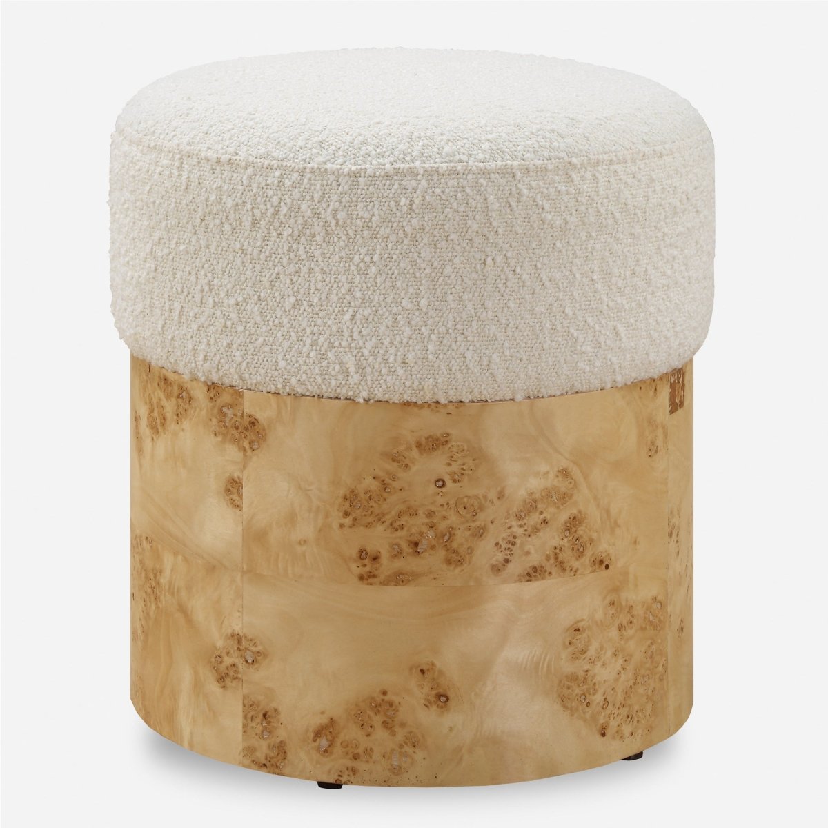 Swirls Poplar Ivory Ottoman - Uttermost - Ottomans by Modest Hut