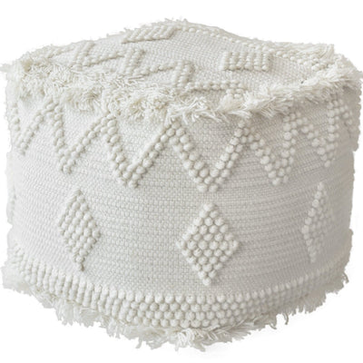 Uriah Ivory Pouf - Uttermost - Ottomans by Modest Hut