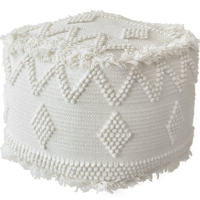 Uriah Ivory Pouf - Uttermost - Ottomans by Modest Hut
