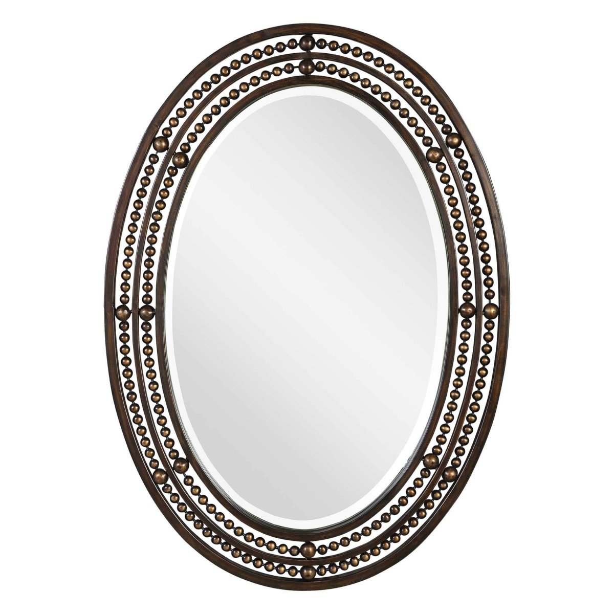 Bronze Ford Mirror - Uttermost - Oval Mirrors by Modest Hut