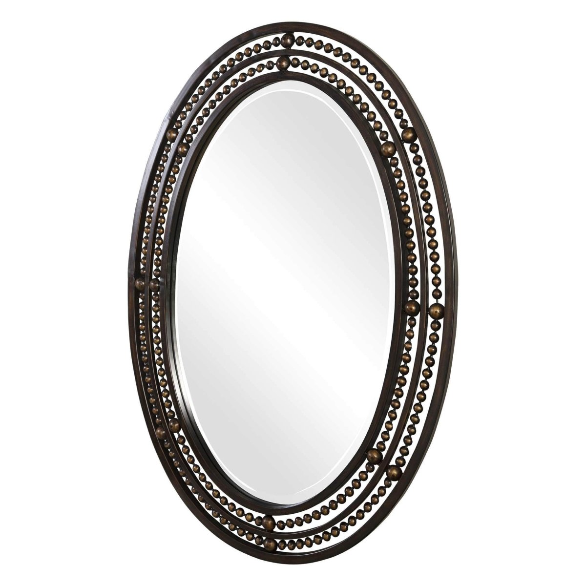 Bronze Ford Mirror - Uttermost - Oval Mirrors by Modest Hut