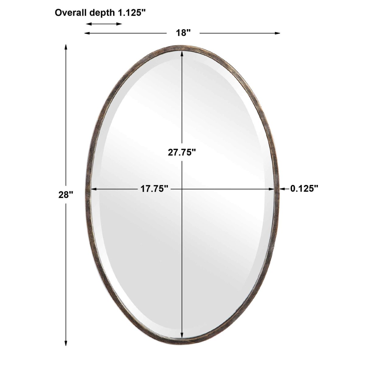 Bronze Ovatus Mirror - Uttermost - Oval Mirrors by Modest Hut