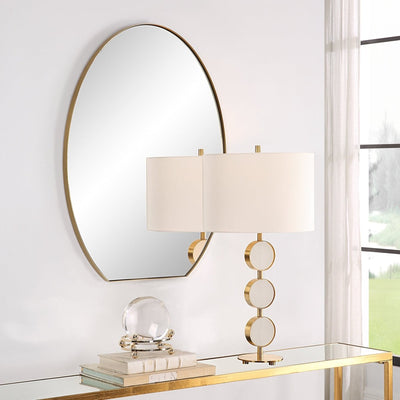 Cabell Brass Oval Mirror - Uttermost - Oval Mirrors by Modest Hut