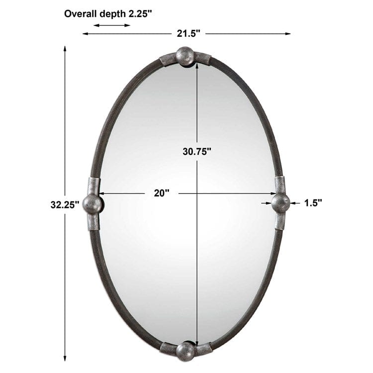 Carrick Oval Mirror - Uttermost - Oval Mirrors by Modest Hut