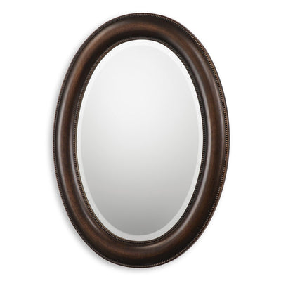 Dark Bronze Oval Frame Mirror - Uttermost - Oval Mirrors by Modest Hut