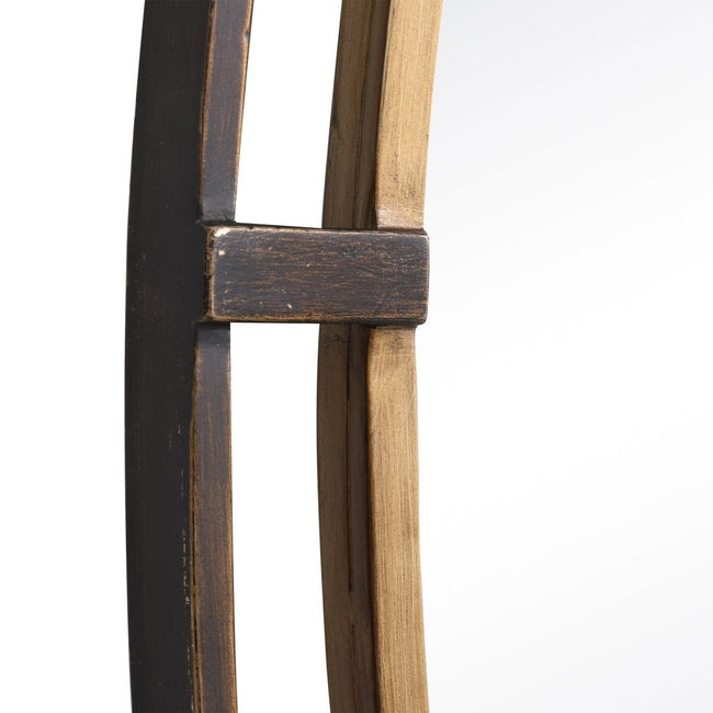 Distressed Rustic Bronze Double Frame Oval Mirror - Uttermost - Oval Mirrors by Modest Hut