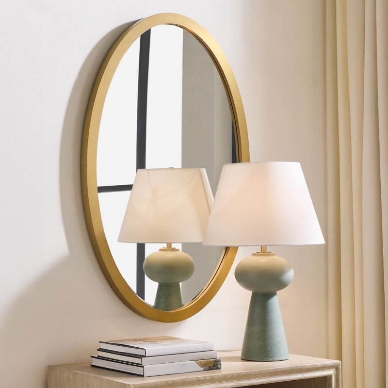 Side view of the Elstree Oval Mirror by Uttermost