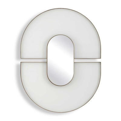 Encase Modern White Oval Mirror - Oval Mirrors