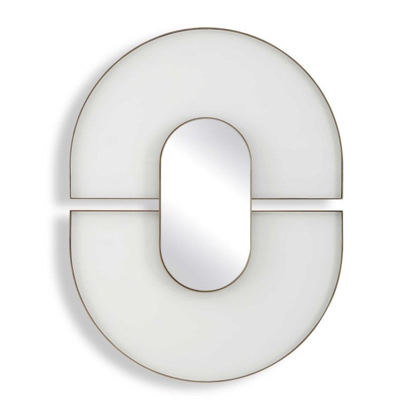 Encase Modern White Oval Mirror - Oval Mirrors