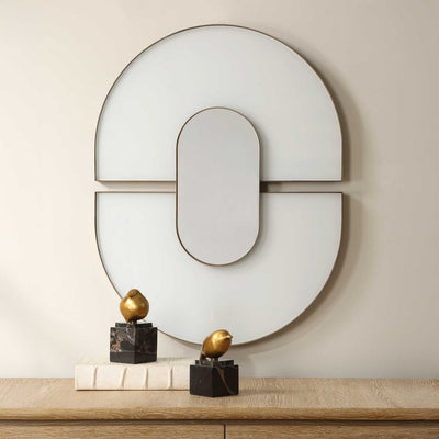 Encase Modern White Oval Mirror - Oval Mirrors