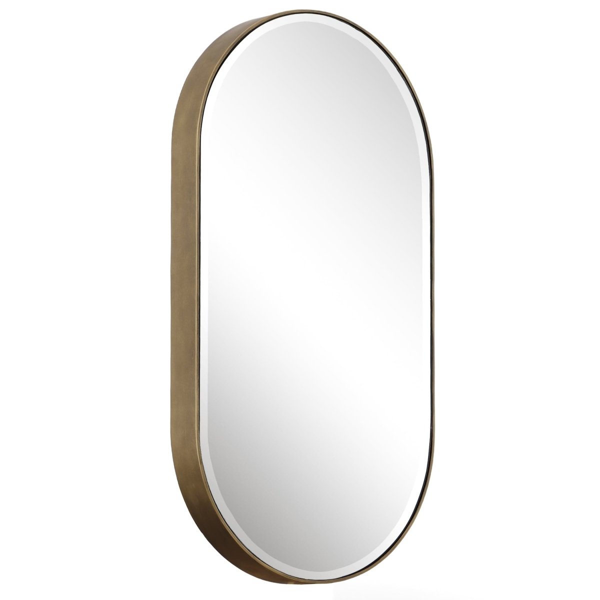 Lago Oval Gold Mirror - Uttermost - Oval Mirrors by Modest Hut