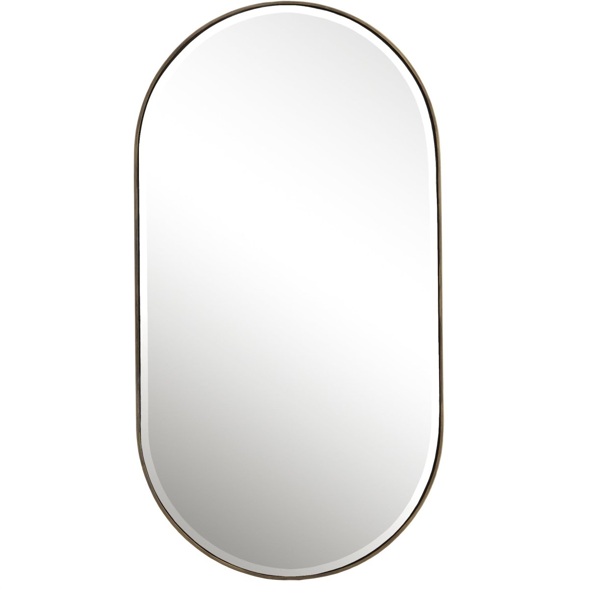 Lago Oval Gold Mirror - Uttermost - Oval Mirrors by Modest Hut