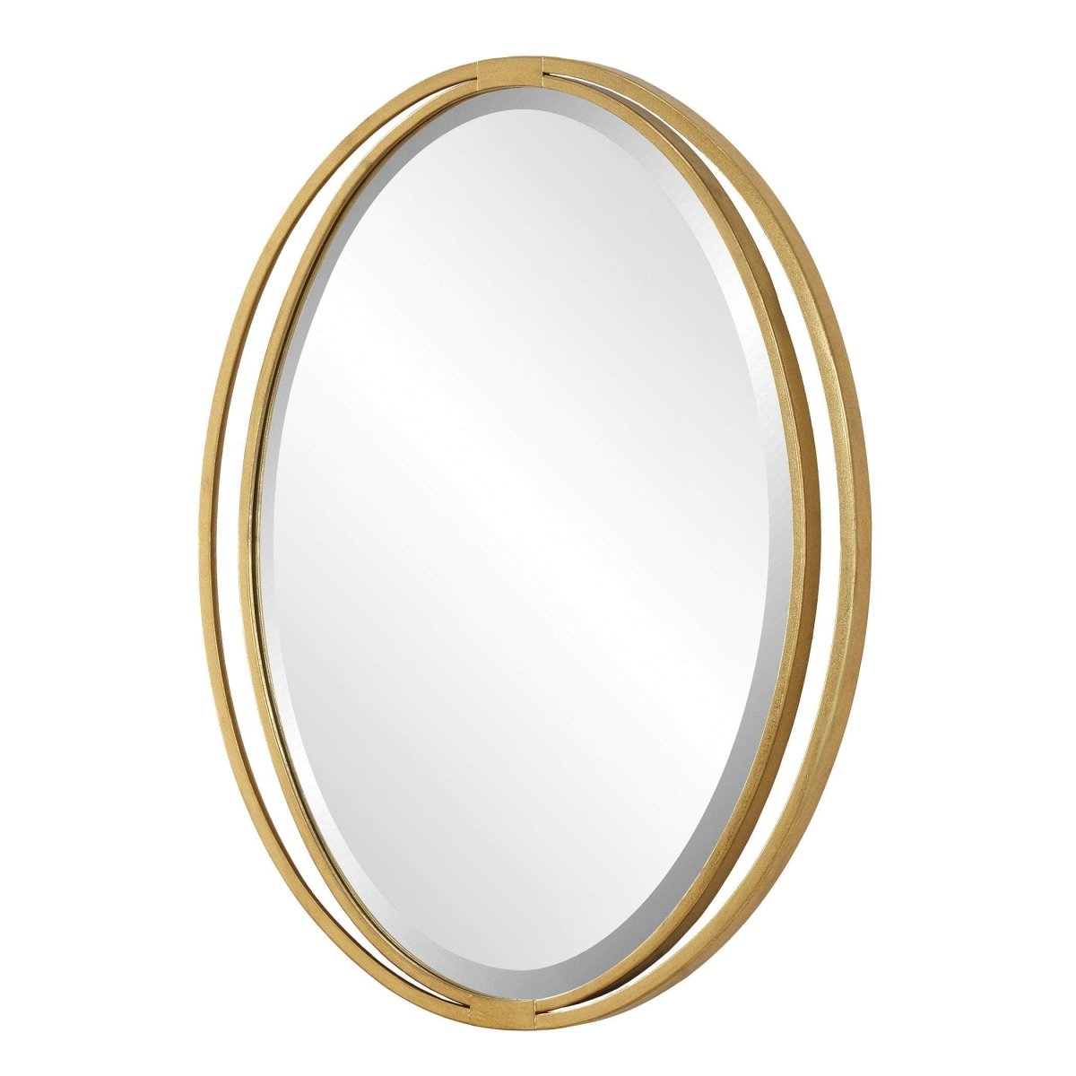 Rhodes Gold Oval Mirror - Uttermost - Oval Mirrors by Modest Hut