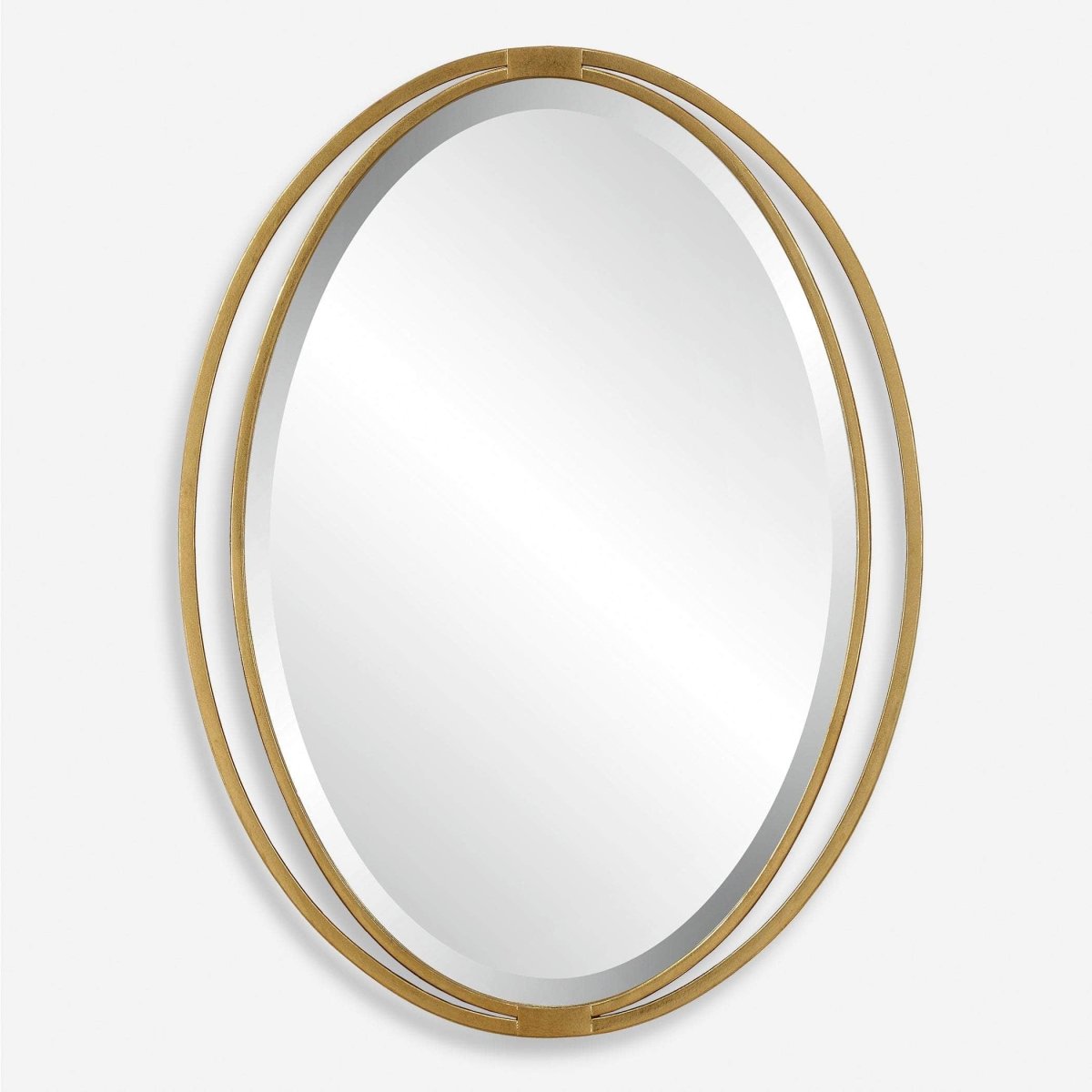 Rhodes Gold Oval Mirror - Uttermost - Oval Mirrors by Modest Hut