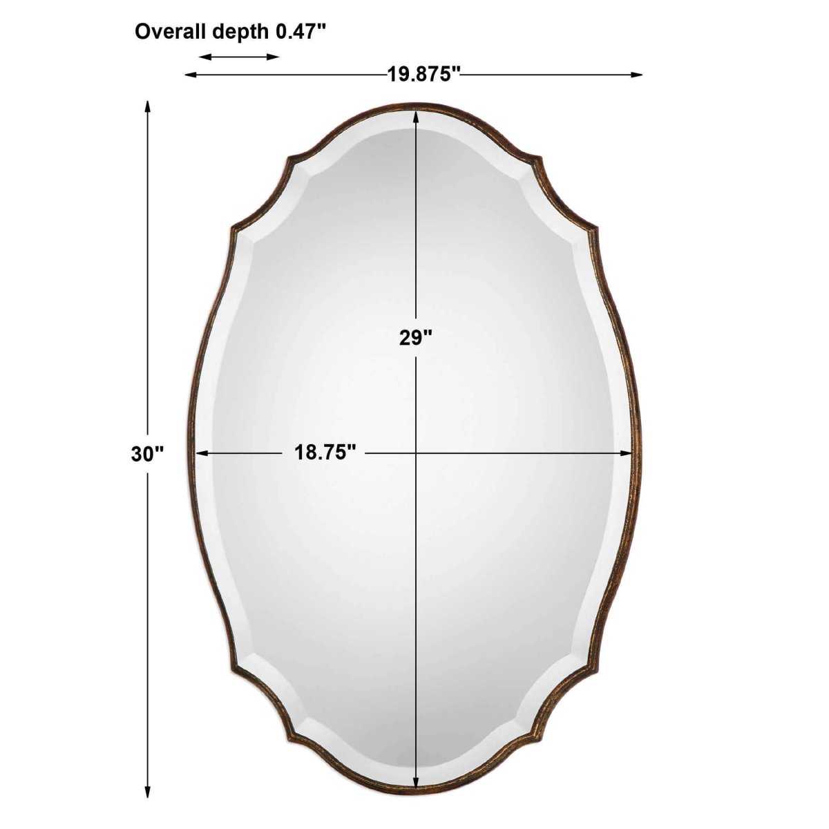 Rotundum Beveled Mirror - Uttermost - Oval Mirrors by Modest Hut