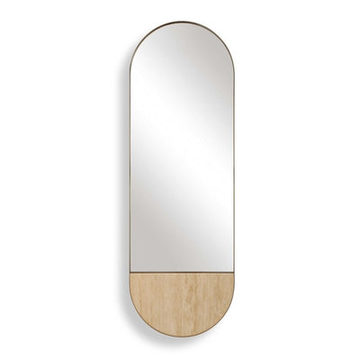 Russo Travertine Tall Oval Mirror - Oval Mirrors