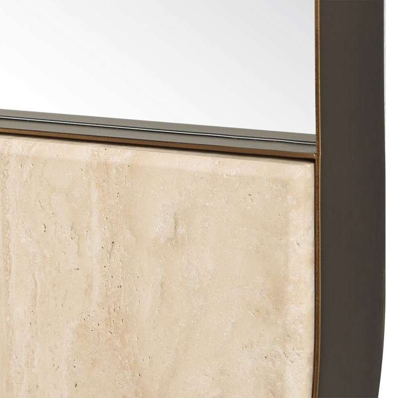 Russo Travertine Tall Oval Mirror - Oval Mirrors