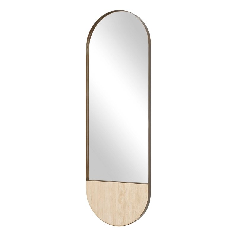 Russo Travertine Tall Oval Mirror - Oval Mirrors