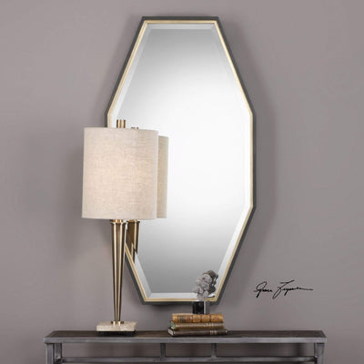Savion Octagon Wall Mirror - Uttermost - Oval Mirrors by Modest Hut